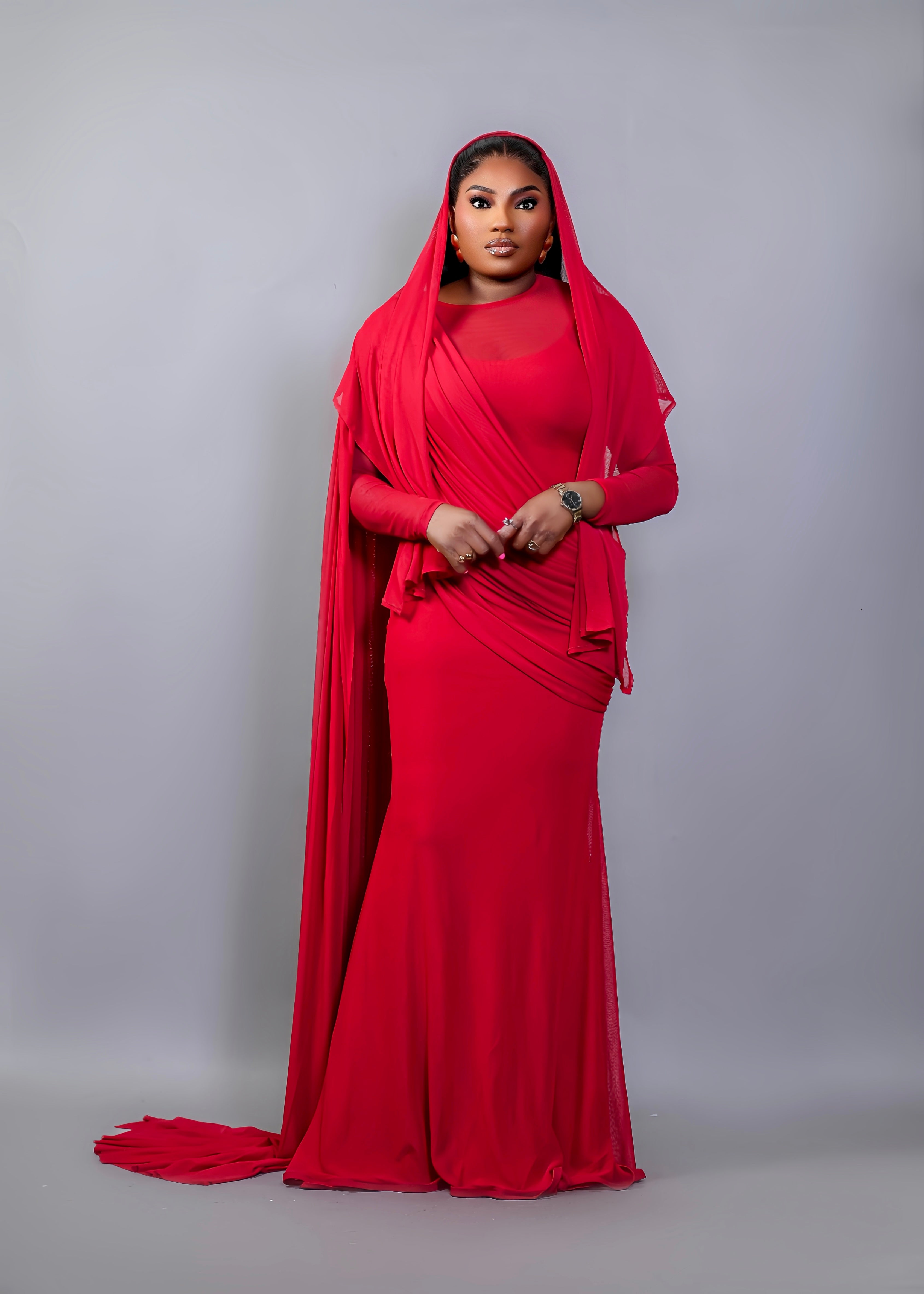 RED MESH DRESS (INNER INCLUDED)