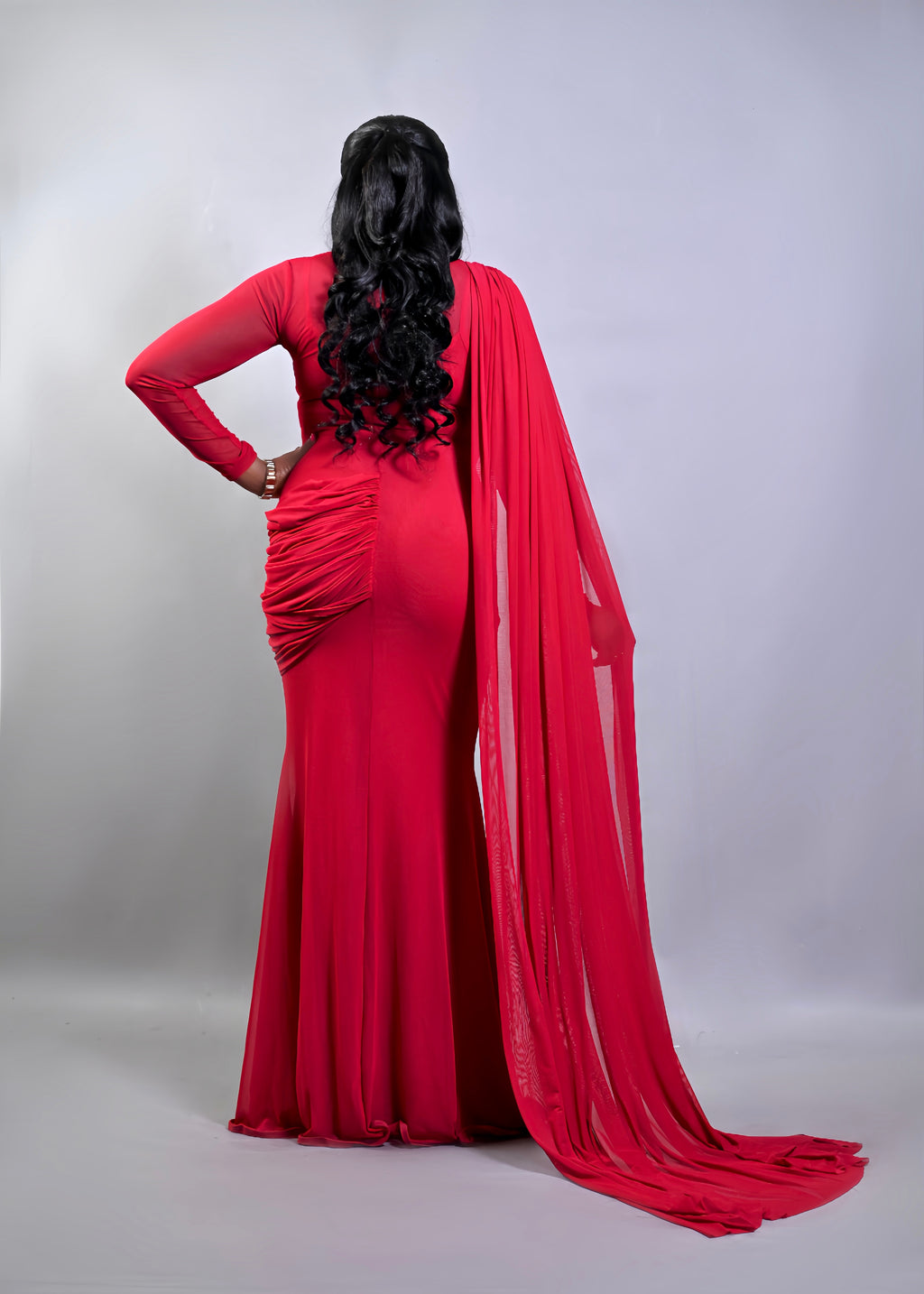 RED MESH DRESS (INNER INCLUDED)