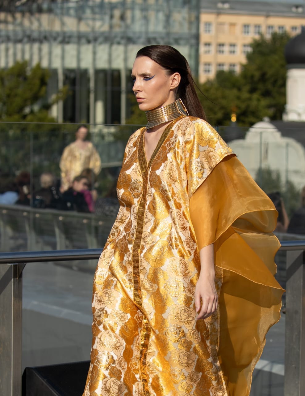 Jies Damask Boubou kaftan dress