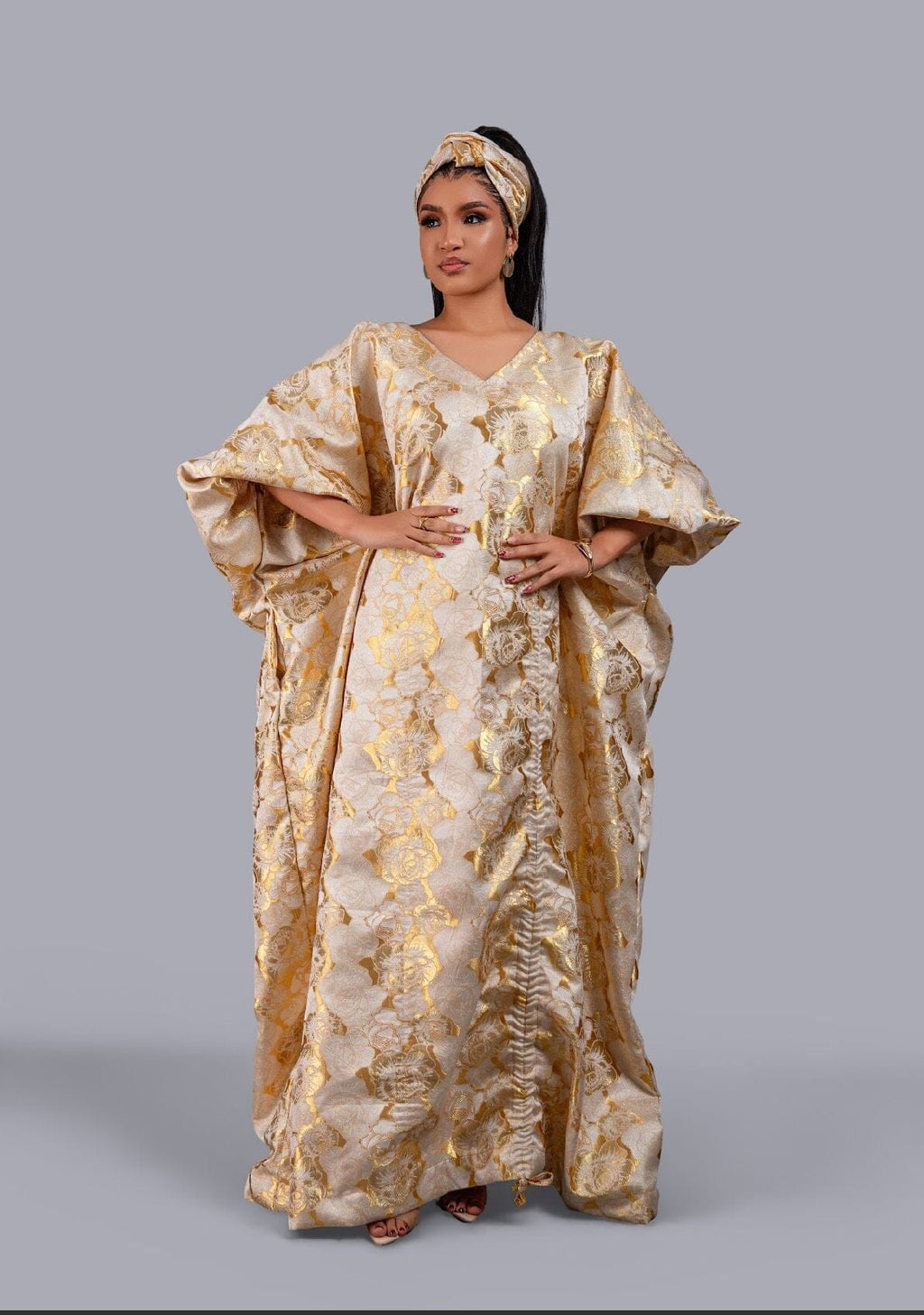 Mukutu Gold Damask Boubou