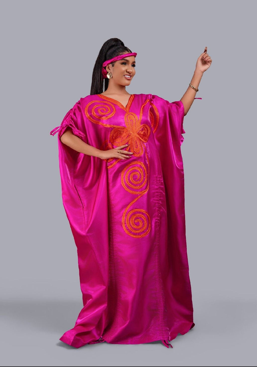 Picanto Pink Agbada Luxury kaftan Boubou dress