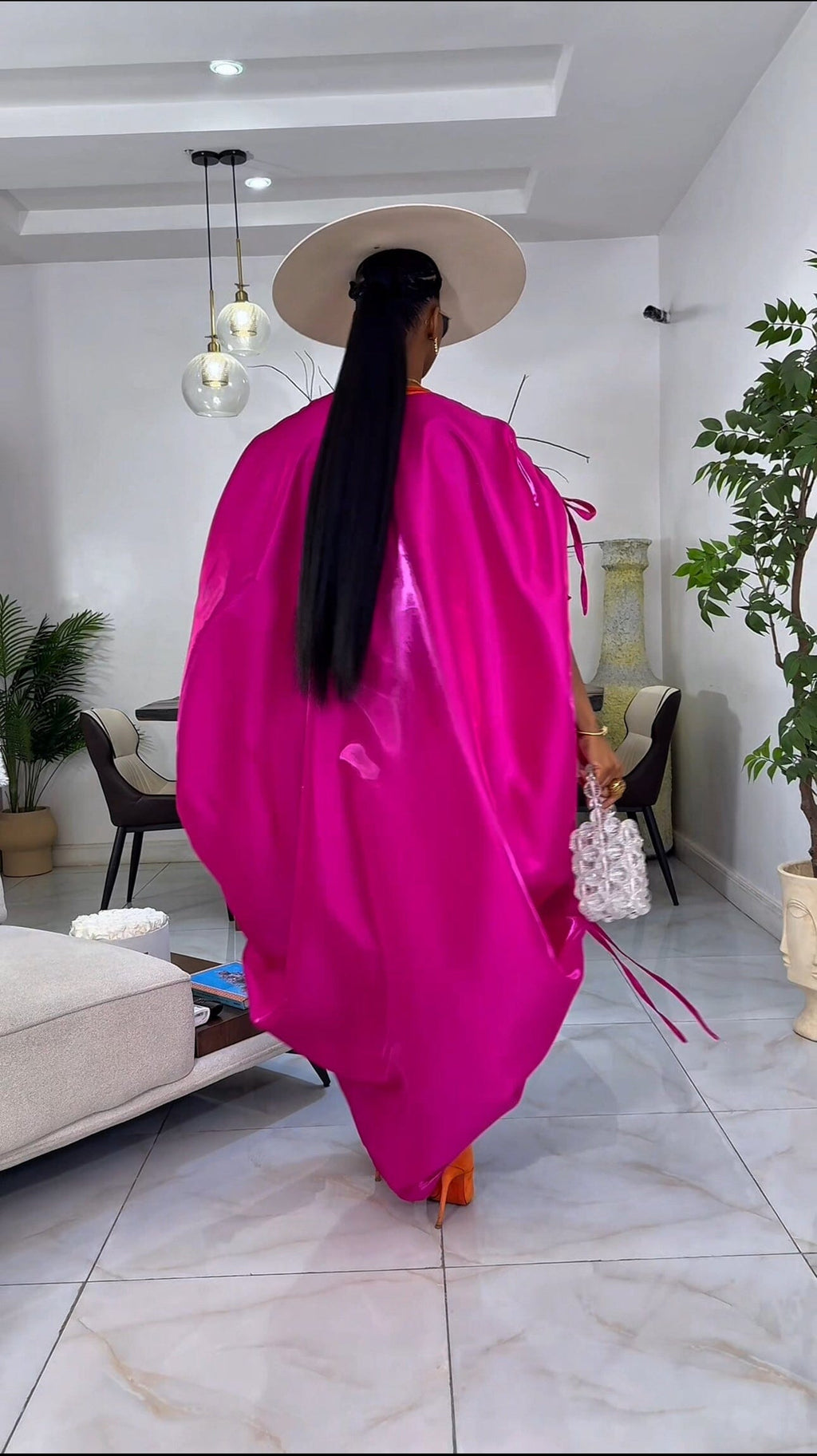 Picanto Pink Agbada Luxury kaftan Boubou dress