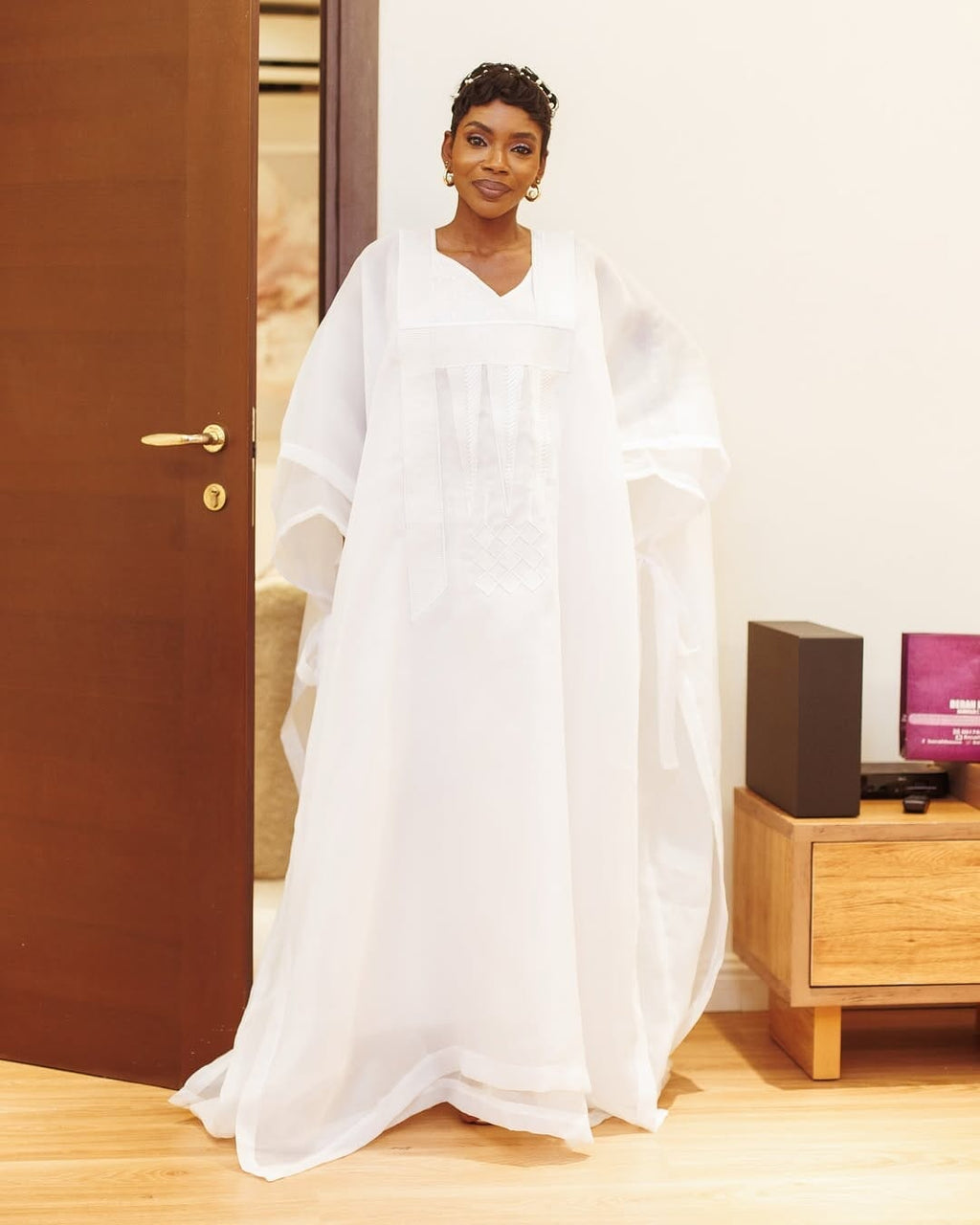 White Agbada Luxury Boubou kaftan dress
