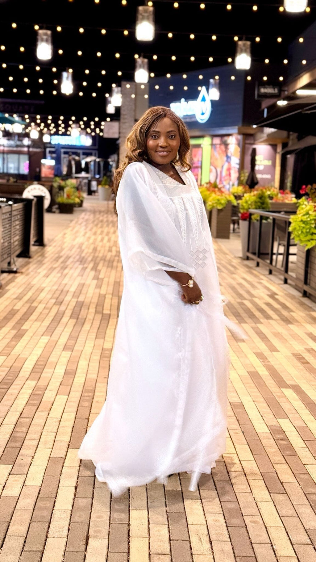 White Agbada Luxury Boubou kaftan dress